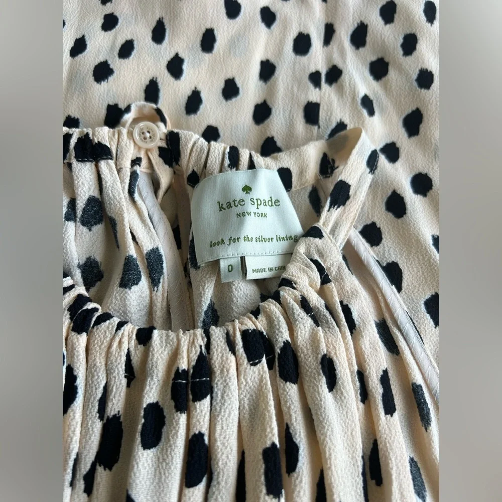 Kate Spade Leopard Polka Dot Take a Walk in the Wild side dress, size 0 - Picture 4 of 6